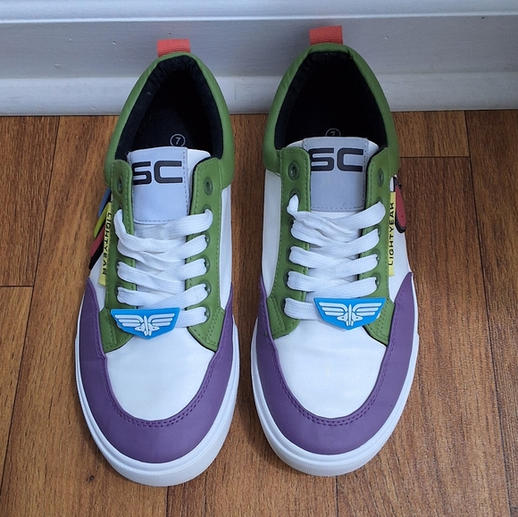 Disney Pixar Toy Story Buzz Lightyear Men's Lace Up Shoes Sneakers, Size 7 - Picture 2 of 8